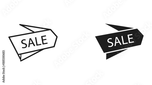 Sale signage icons for promotional use