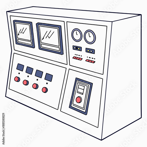 Intelligent Automation Control Panel Illustration  (3) Vector Icon Illustration