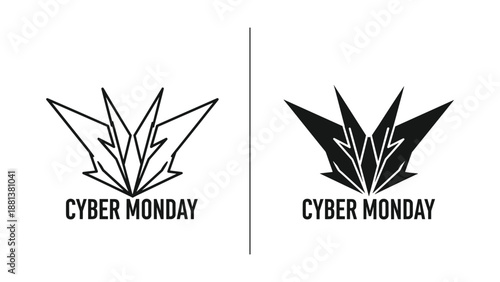 Cyber monday sale logo design