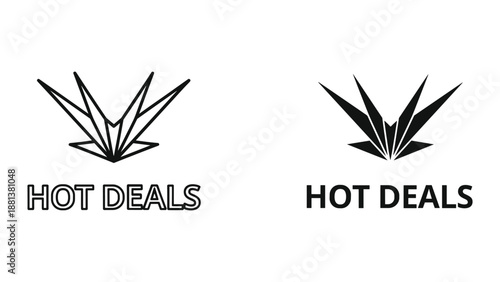 Hot deals logo design with modern style and simple elements