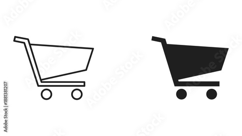 Shopping cart icon set