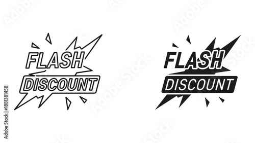 Flash discount graphic design elements