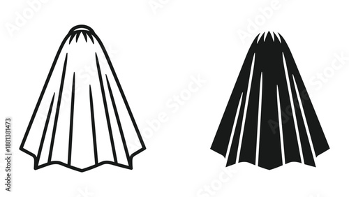 Simple black and white ghost clipart