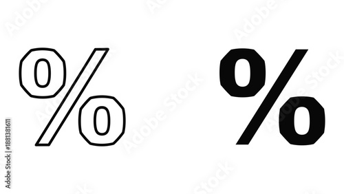 Percentage symbol in different styles