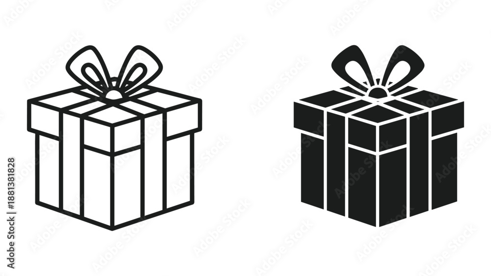 Obraz premium Gift boxes with ribbon on white background