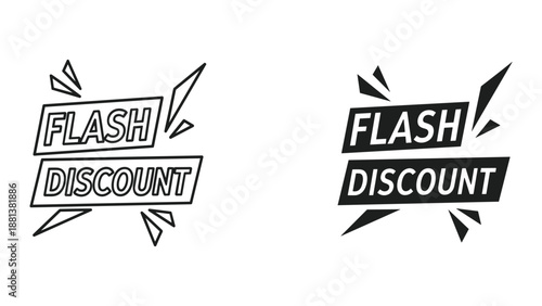 Flash discount badge design for promotional offers