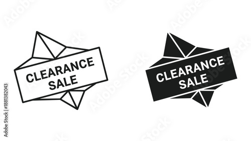 Clearance sale sticker design for marketing campaign