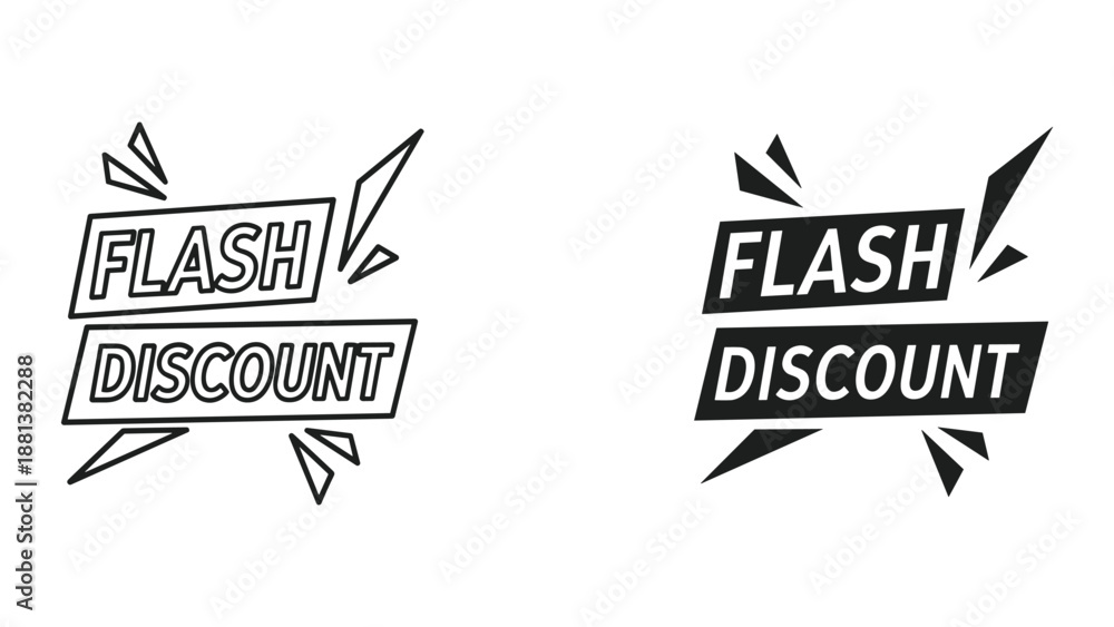 Obraz premium Flash discount banner design for marketing campaign