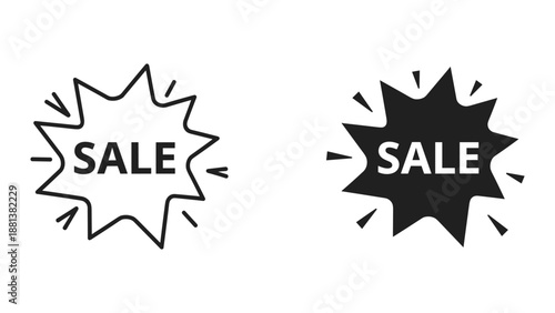 Sale banner design elements for promotions and discounts