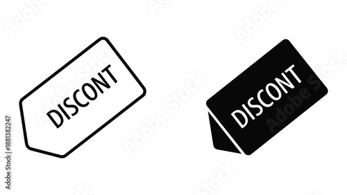 Discount tag icon set for sale and promotion