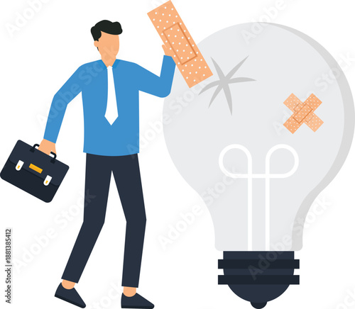 Businessman running toward goal achievement overcoming obstacles bridging gap risk taking holding rope green flag cliff edge target setting forward movement determination concept