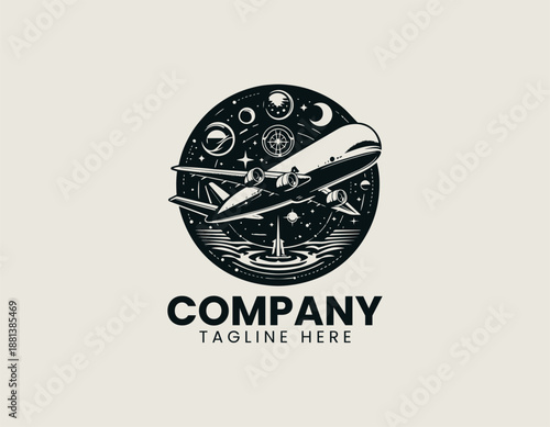 Airbus Beluga black vector logo illustration