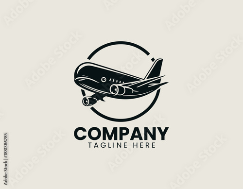 Airbus Beluga black vector logo illustration