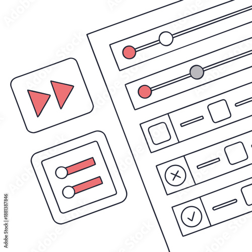 Editable Ui Icon Elements White Background (3) Vector Icon Illustration