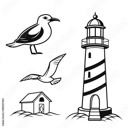 Minimal Line Icon Setr  White Background (1) Vector Icon Illustration