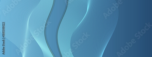 Professional blue background with vertical flowing wave lines and technical mesh textures
