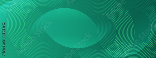 Emerald green gradient background with fine circular lines and organic shapes