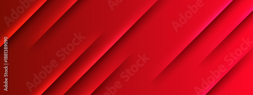 Overlapping diagonal shapes and elegant shadows in red and crimson