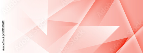 Minimalist abstract background with translucent red and white geometric triangles
