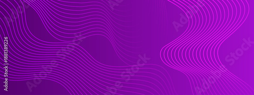 Purple background featuring glowing magenta topographic wave lines and smooth color transitions