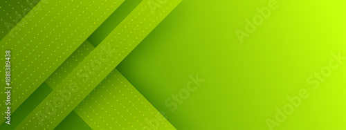 Fresh green abstract background with overlapping diagonal stripes and dotted pattern details