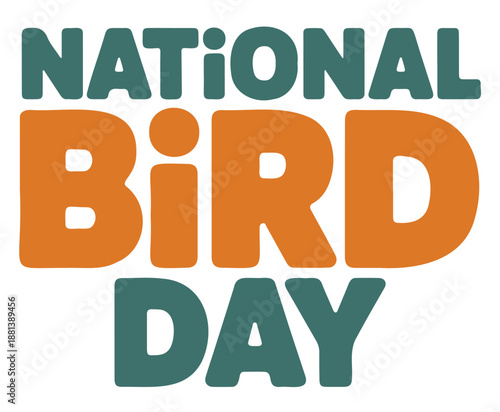 National Bird Day Celebration Vector on a White Background