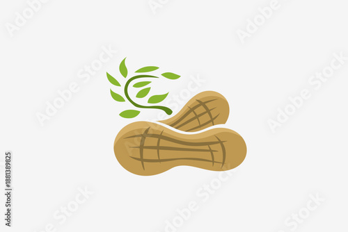 peanuts plants with leaves logo