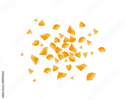 Crumbled peanuts isolated on white background. Vector cartoon flat illustration.