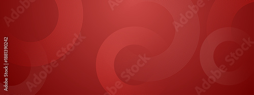 Elegant red background with sophisticated circular dashed patterns and subtle light effects