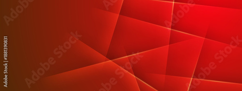 Intense red background featuring sharp angular lines and overlapping translucent layers