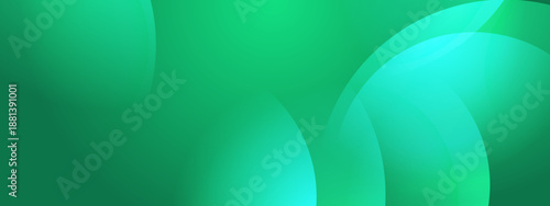 Invigorating green background with overlapping translucent circles and soft bokeh light