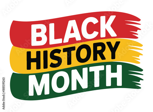Black History Month Celebration Vector on a White Background