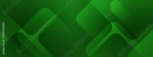 Deep green background with soft overlapping rounded square layers and light gradients