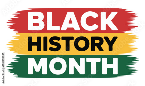 Black History Month Celebration Vector on a White Background