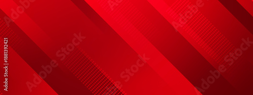 Intense red abstract background with sharp diagonal lines and professional halftone patterns