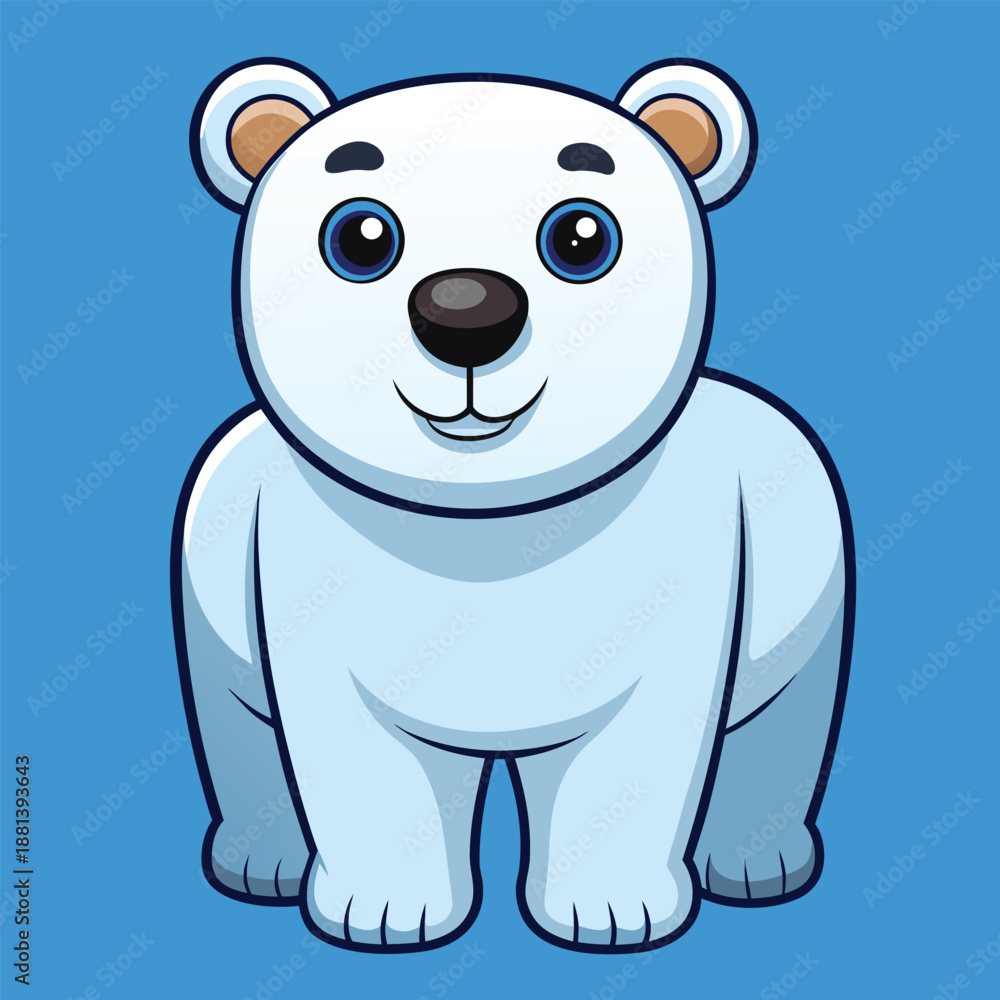 Fototapeta premium vector illustration of a polar bear