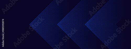 Minimalist dark blue background with thin neon blue lines forming arrow patterns