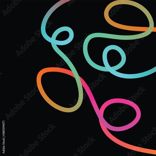 Glowing neon light sticks in various colors