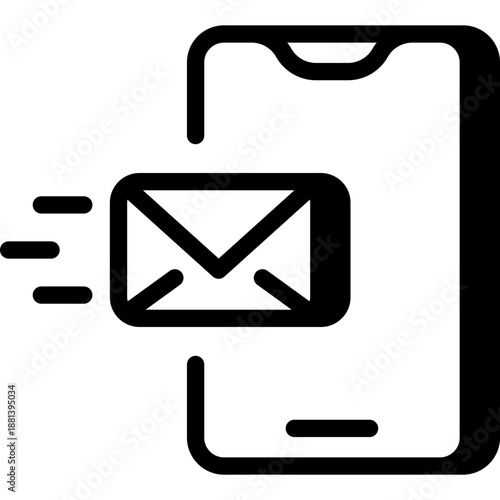 Mobile Email Message Notification Icon