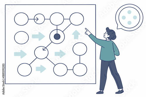 Strategic Decision Making Illustration  Clean Vect (1) Vector Icon Illustration