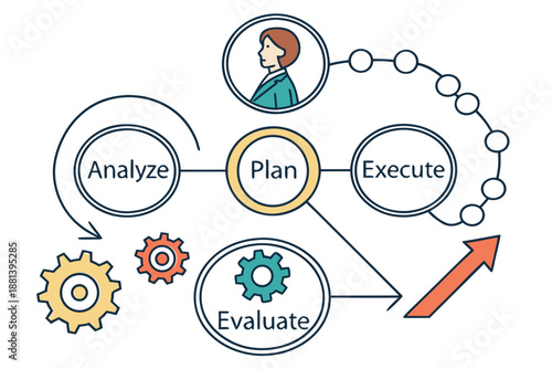 Strategic Decision Making Illustration  Clean Vect (3) Vector Icon Illustration