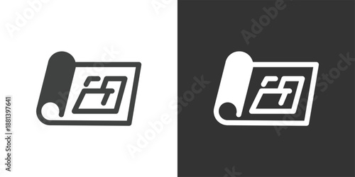 Blueprint icon. Solid glyph series icon