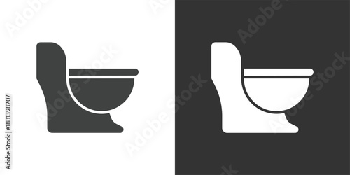 Water Closet icon. Solid glyph series icon