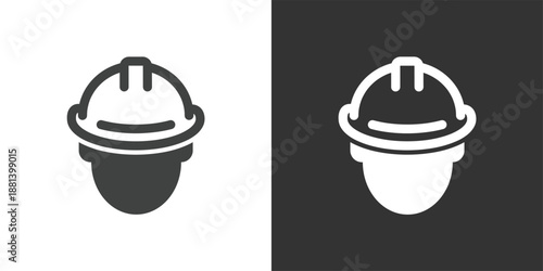 Construction Helmet icon. Solid glyph series icon
