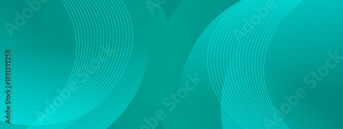 Refreshing turquoise and teal background featuring soft circular shapes and thin curved lines