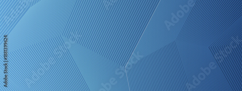 Deep blue gradient background with thin white technical lines forming a geometric zig zag pattern