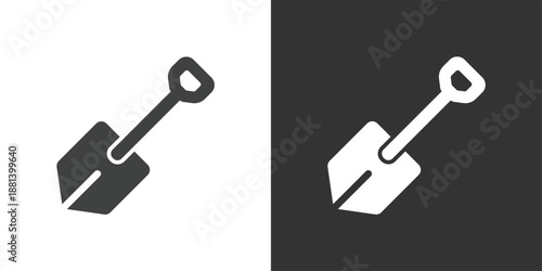 Shovel icon. Solid glyph series icon