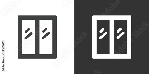 Window icon. Solid glyph series icon