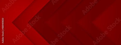 Geometric red background with sharp overlapping arrow shapes creating a sense of direction and depth