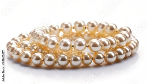 Elegant Pearl Bracelets - A Timeless Jewelry Collection on White.